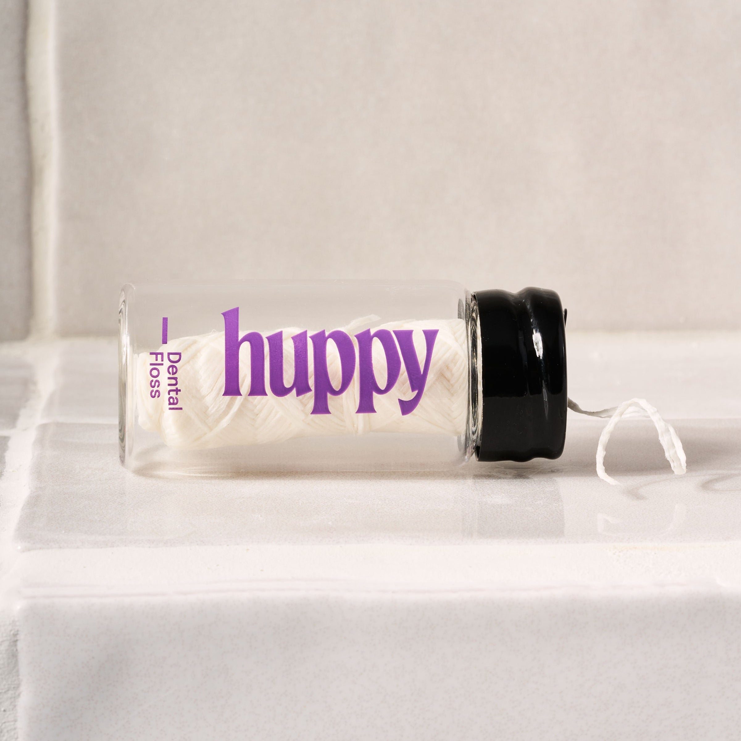 Huppy Vegan Dental Floss in Container